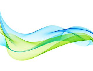Wall Mural - abstract vector background with smooth color wave