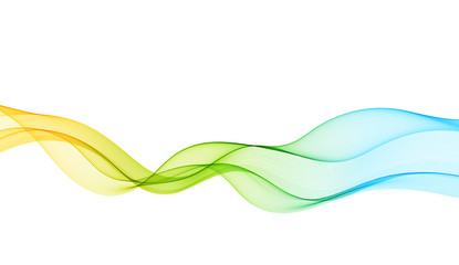 Wall Mural - abstract vector background with smooth color wave