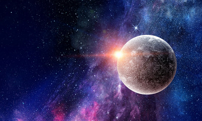 Wall Mural - Pluto planet. Mixed media
