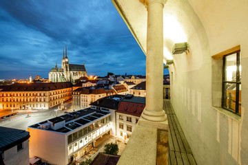 Wall Mural - Brno night cityscape view, Czech republic