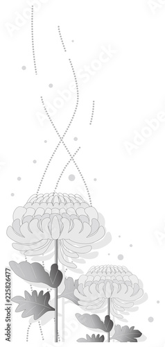 喪中ハガキの菊の花のイラスト Stock ベクター Adobe Stock
