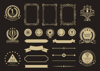 Wall Mural - first place winner collection vector illustration