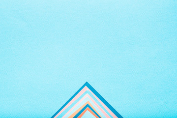 Wall Mural - blue paper background with abstract geometric detail. empty space concept.