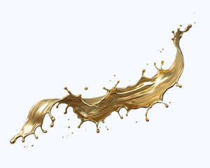 Luxury gold splash, abstract golden fluid motion.