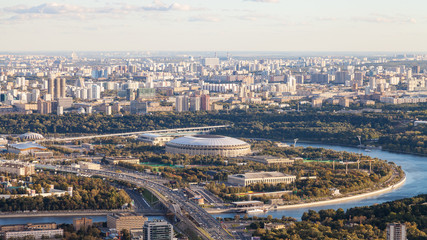 Canvas Print - panoramic view of Luzhniki arena stadium in Moscow