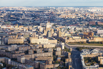 Canvas Print - center of Moscow with Bolshaya Dorogomilovskaya