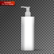 Plastic Clean White Bottle With Dispenser Pump