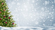 weihnachtsbaum im schnee, weiße schneelandschaft für fröhliche weihnachten oder glückliches neues jahr wünsche