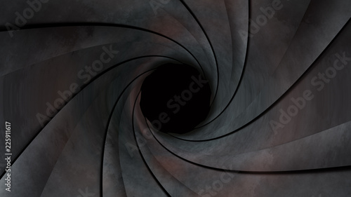 Gun Barrel 3d rendering Wallpaper Mural