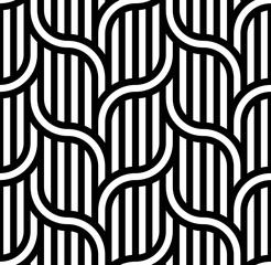 Aufkleber - Vector geometric pattern. Seamless braided linear pattern.