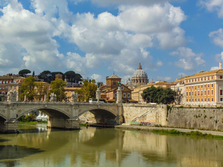 Vittorio Emanuele II Bridge, Rome, italy.