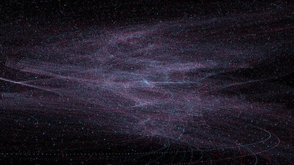 Wall Mural - seamless slowly evolving abstract celestial night sky on black