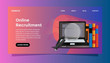 © Vectorsoft - Online recruitment concept. Ready to use vector illustration. Suitable for background, wallpaper, landing page, web, banner, card and other creative work.