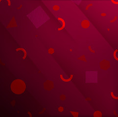 Wall Mural - Red geometric background. Abstract shapes composition. Eps10 vector.