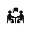 © NATALIIA - vector illustration people at a table talking, icon