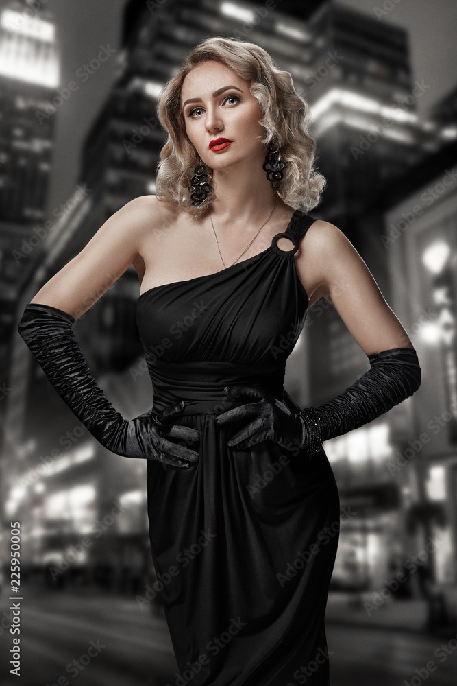 slim fit dress slacks Cairo Sunset Hooded Dress Black Velvet – Daisy Jones' Locker