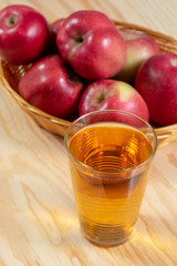 Wall Mural - Close up of a glass of apple juice