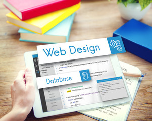 Wall Mural - web design website coding concept