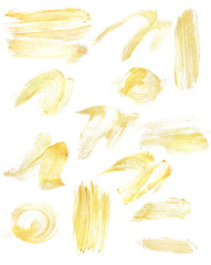 set of acrylic gold strokes