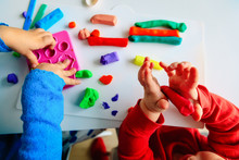 Kids Play With Clay Molding Shapes, Learning Through Play