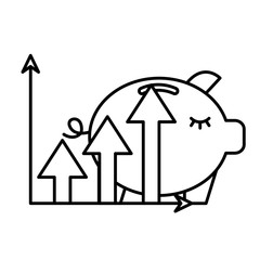 Wall Mural - piggy bank statistics chart financial