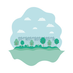 Sticker - forest landscape natural scene