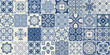 Traditional ornate portuguese decorative tiles azulejos.
