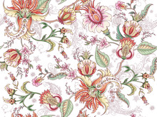 Tropical Fantasy Floral Seamless Pattern
