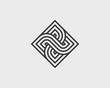 Vector geometric icon. Linear style logo for your design.