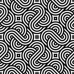Aufkleber - Vector geometric pattern. Seamless braided linear pattern.