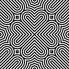Fototapete - Vector geometric pattern. Seamless braided linear pattern.
