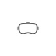 line vr headset icon on white background