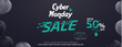 Cyber Monday Social Media Sale Banner Ad Vector Template Design