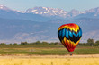 Hot Air Balloon with Mountain Background