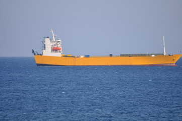 The cargo ship transportation