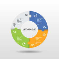 Infographic template with option or step for business presentation