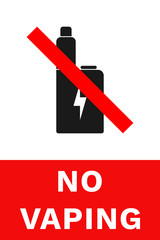 Poster - NO VAPING sign. Poster. Vector.