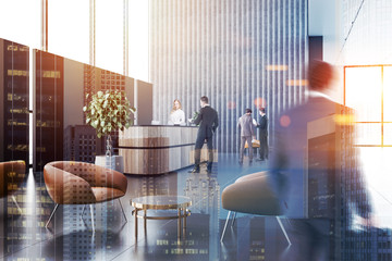 Wall Mural - Business people in office lounge area