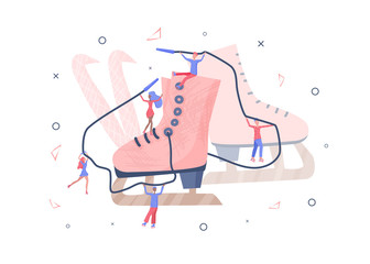 Figure skating concept. Vector illustration.