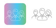 Business management, strategy or human resource icon and leadership concept with gradient style