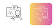 Video conference icon online meeting icons with gradient style.