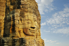 Carved Faces At Angkor Wat Temple, Bayon,Cambodia