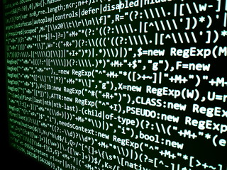 programming code abstract screen of software developer. computer code development.