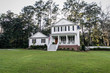 Suburban White All American Contemporary Farmhouse Two Story with Curb Appeal