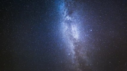 Wall Mural - Time Lapse of moving milky way at night, Timelapse
