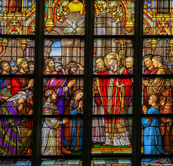 Wall Mural - Stained Glass of the Confirmation in Den Bosch Cathedral