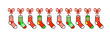 Векторная иллюстрация рождественские носки.