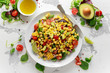 © grinchh - Sweet Corn salad with tomatoes, avocado, red onion, herbs and lime