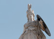 Athena marble statue partial view, the ancient greek goddess of knowledge and wisdom