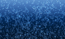 Blue Bubbles Background, High Detail, 3d Rendering.